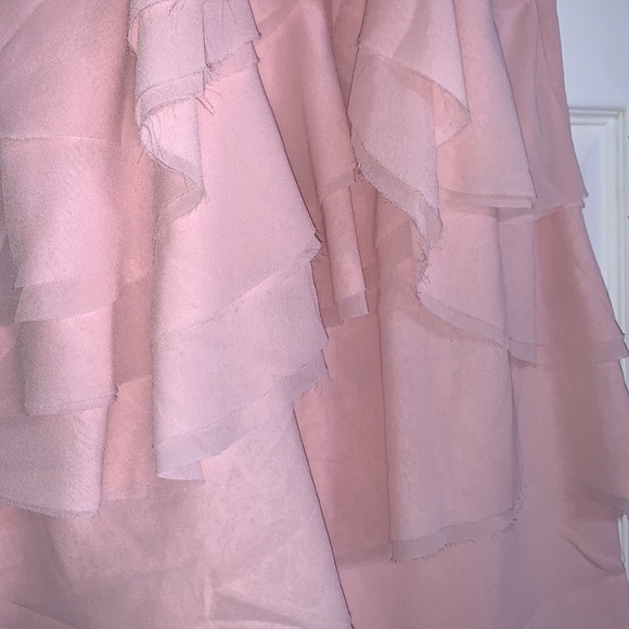 Alythea Soft Pink Mock Neck Ruffled Frayed Edging Sleeveless Top NWT - Picture 9 of 12